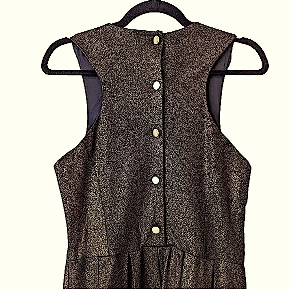 NWT Hunter Dixon Brown Metallic Fit and Flare Dress Size 8